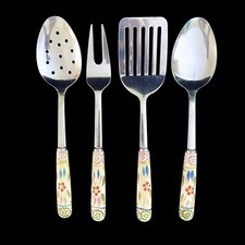Temptations by Tara Old World 4 Piece Ceramic Stainless Steel Utensil Set picture