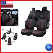 Truckiipa Tacoma Seat Covers Full Set 2005-2015 Toyota Tacoma - Black&Red picture