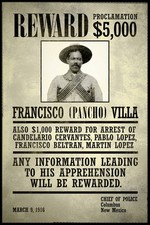 Wanted Francisco Pancho Villa Cool Wall Decor Art Print Poster 12x18 picture