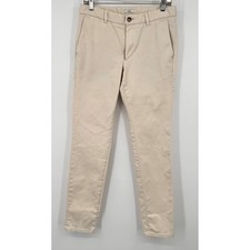 Mango MNG Barna Mens Slim Fit Chino Pants Beige Khaki Size 31 Cotton Twill picture