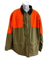 VTG L.L. Bean Upland Hunting Jacket Mens XXL Tall Blaze Orange Corduroy Collar picture