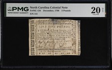 1768 Dec. North Carolina 5 Pounds Fr NC-134 PMG 20 NET VF Rare Note picture