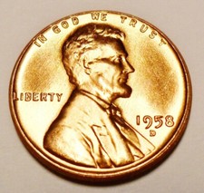 1958 D Lincoln Wheat Cent / Penny  AVE CIRCULATED  **FREE SHIPPING** picture