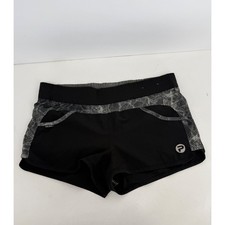 Pelagic Oceanflex Women Black Grey Geometric Fishing Active Shorts Sz S picture