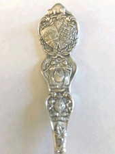 Antique Sterling Souviner Spoon British Columbia Victoria Harbor Beaver  picture