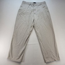 Authentic Laundered Khakis Pants Mens 36x30 Stone Chino Flat Front ALK Casual picture