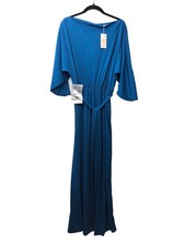 Koh Koh Teal Blue Womens Full Length Dress Gown Long Sleeve Size XL NT167-XL40 picture