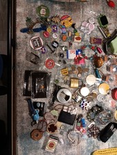 5lb Huge Lot  Of Vintage & modern Wearable And Not Wearable Trinkets+ What Nots. picture