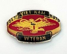 Vintage Vietnam Veteran 1959-1975 Lapel Enamel Pin Pinback picture