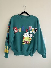 Sanrio x Dumbgood Keroppi Puff Print Crew Neck Sweatshirt S picture