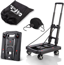 Foldable Hand Truck Lightweight Luggage Cart Airport Travel Car Seat Use picture