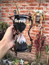 Sand Timer Hourglass Brass Nautical Maritime Hour Glass Vintage Sand Clock Gift picture