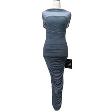 Lulus Mesh Ruched Bodycon Midi Dress Women's Size Small picture