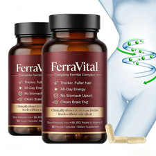 2 Bottle FerraVital Ferritin Support Iron Women Supplement With Multivitamin picture