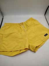 Y2K yellow Patagonia nylon water swim shorts Women's Sz Small Fast Shipping picture