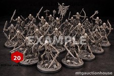Skeleton Horde Lot 20 Undead Warrior Miniatures 28mm High Quality Resin D&D picture