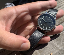 Stowa Partitio Automatic Black Dial Leather Strap Watch w/ Box & Papers picture