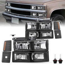 8PCS Headlight Assembly for 1994-1998 Chevy OBS Silverado picture