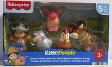 Fisher Price Little People Farm 5 Pack Farmer Sheep Cow Pig Chicken NEW picture