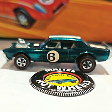 VINTAGE HOT WHEELS REDLINE 1969 NITTY GRITTY KITTY AQUA HK WITH METAL BUTTON picture