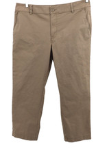 Loft Monroe Slim Chino Pants Womens 14 Brown Straight Stretch Mid Rise Ankle New picture