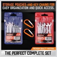 22PCS Combination Wrench Set Ignition Spanner Steel Tools Metric SAE Mini Small picture