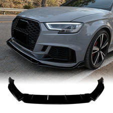 For 2017-2022 Audi RS3 8V Facelift Front Bumper Splitter Lip Spoiler Gloss Black picture