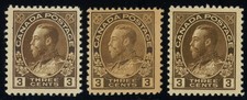 Canada Scott# 108, Mint, (3) Diff Shades, (See Full Description) SCV$165 (51979) picture