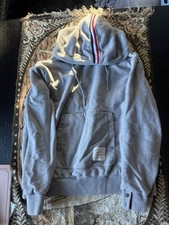 Thom Browne Men's Gray Pullover Hoodie Fleece Cotton Pockets Size 4 picture