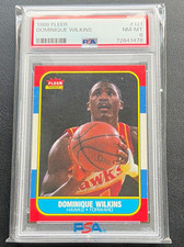 1986 Fleer Dominique Wilkins #121 Atlanta Hawks PSA Graded Basketball Card picture