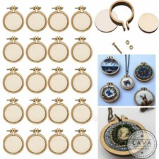 10pcs/20pcs Mini Embroidery Hoops Wooden Cross Stitch Round Frame DIY Hand Craft picture