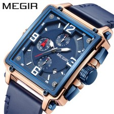 MEGIR Creative Men Chronograph Watch Men Leather Sports Quartz Wrist Watches  picture