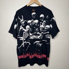 Vintage 1994 Rolling Stones Voodoo Lounge Tour Shirt Skeletons AOP XL Brockum picture