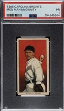 1909-11 T206 Carolina Brights Iron Man Mcginnity  PSA 1 picture