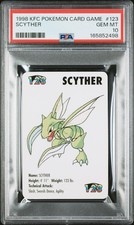 Scyther #123 Pokemon Trading Card Game Mini KFC 1998 Nintendo WOTC PSA 10 picture