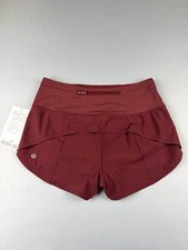 Lululemon Speed Up High Rise Lined Short Red 2.5” Size 6 W7BEXS New picture
