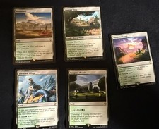 5 MTG Final Fantasy Rare Land Lot Brushland Sunpetal Grove Canopy Vista FIC NM picture