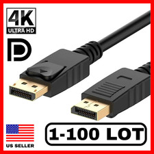 Lot of 1-100 6FT DisplayPort Cable 4k@60hz 2k@165hz HD Video cable DP to DP Male picture