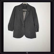 Studio by Torrid Gray Blazer Size 3 Ruched Sleeve picture