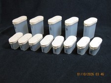 13 Vintage Tupperware Modular Mates Spice Containers Beige Lids 1846 1843 picture