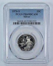 1976-S Washington Quarter Silver PR69 DCAM PCGS Blue Label picture