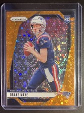 2024 Panini Prizm (RC) Drake Maye Orange Disco Prizm SP #329 Patriots picture