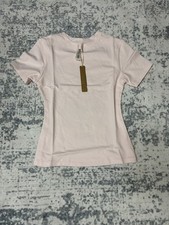 Skims Cotton Jersey Slim Fit Crew Neck Short Sleeve T-Shirt Cherry Blossom Large picture