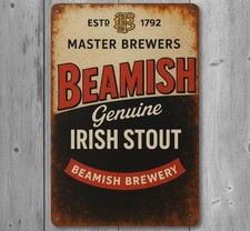 Beamish Genuine Irish Stout Beer 8 x 12 Novelty Metal Sign Made In USA picture