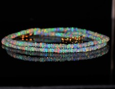 Top Quality Natural Ethiopian Rondelle Opal Beads 3to5mm 16in Necklace Beads picture