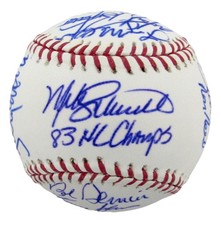 1983 Philadelphia Phillies Team-Signed OML Baseball (20) No Carlton 212603 picture