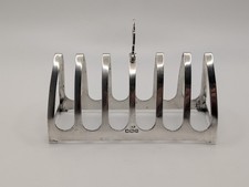Sterling Silver 7 Bar Toast Rack by Emile Viner Sheffield 1948 - 69.5 Grams E.V picture