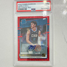 Panini Donruss LaMelo Ball #202 Rated Rookies Choice Red Auto /99 PSA 9 picture