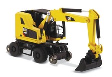 Diecast Masters 85612 Cat M323F Railroad-Wheeled Excavator Safety Yellow 1/87 picture