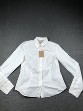 Boden Shirt Womens 4 White Collared Long Sleeve Button Woven Top Stretch NWT picture